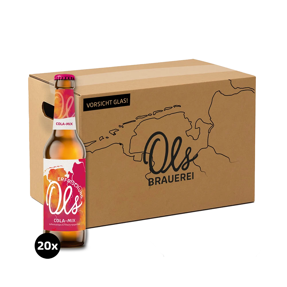 Ols Cola Mix Eine Flasche Ols Cola Mix Vor Einer Versandbox