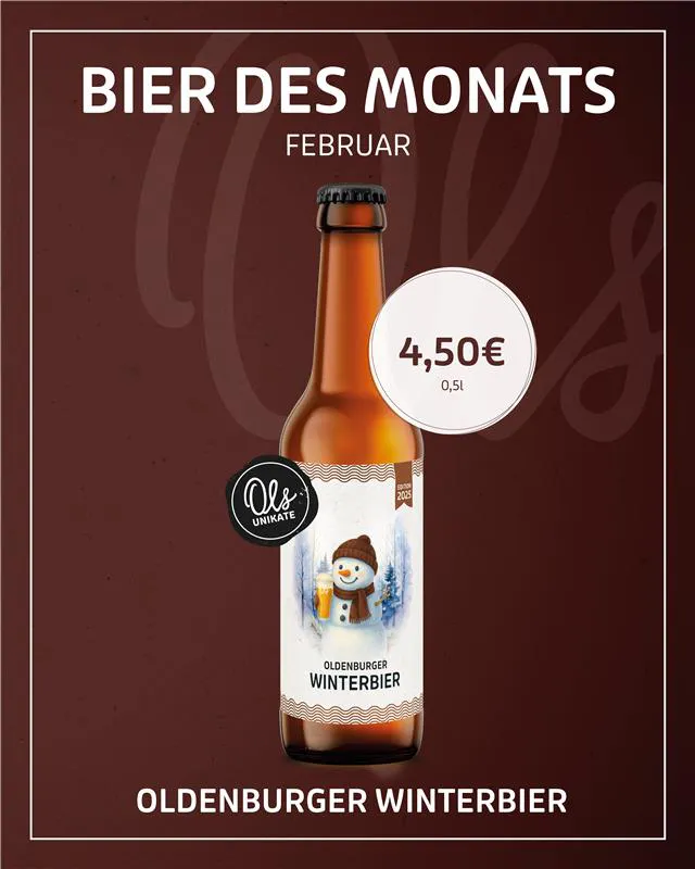 Ols Brauhaus Bier des Monats Winterbier Ols Brauhaus Am Oldenburger Hafen